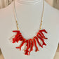 Coral Branch Fringe Necklace
