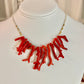 Coral Branch Fringe Necklace