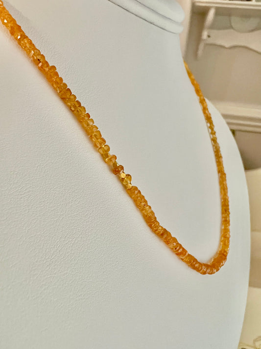 Mandarin Garnet Bead Chain