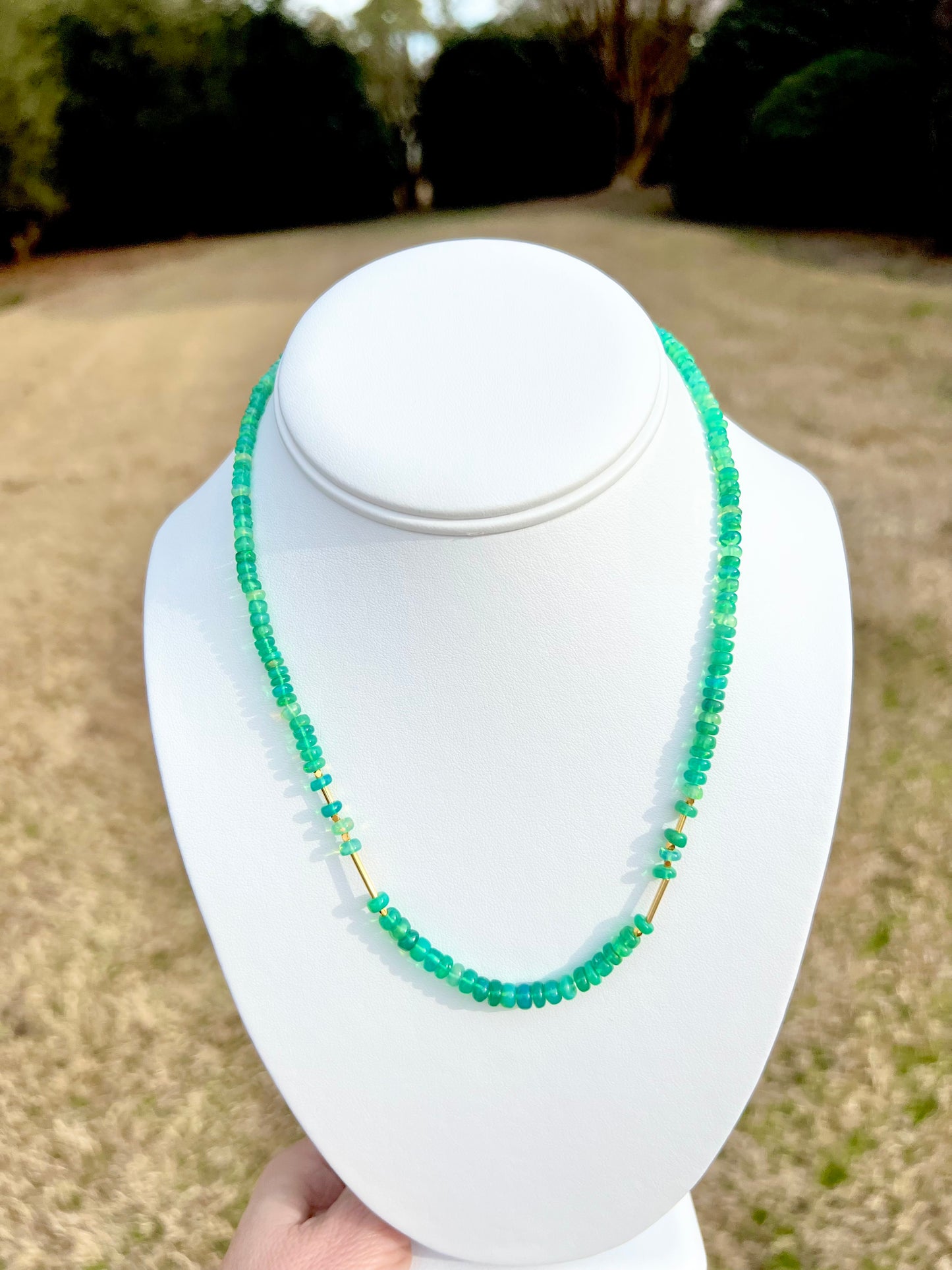 Welo Opal Necklace - Green