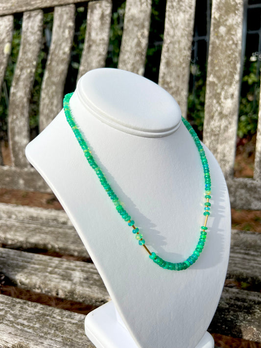 Welo Opal Necklace - Green