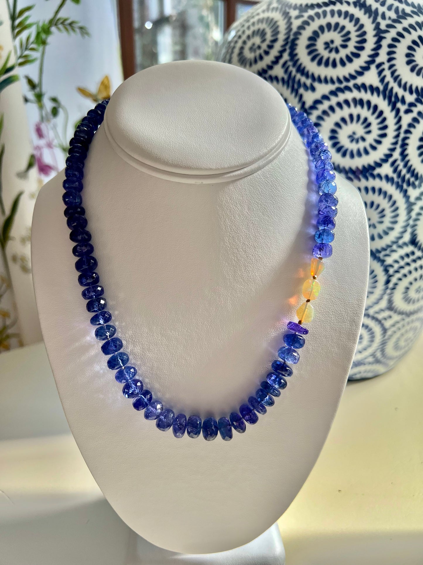 Fine Tanzanite Bead Necklace