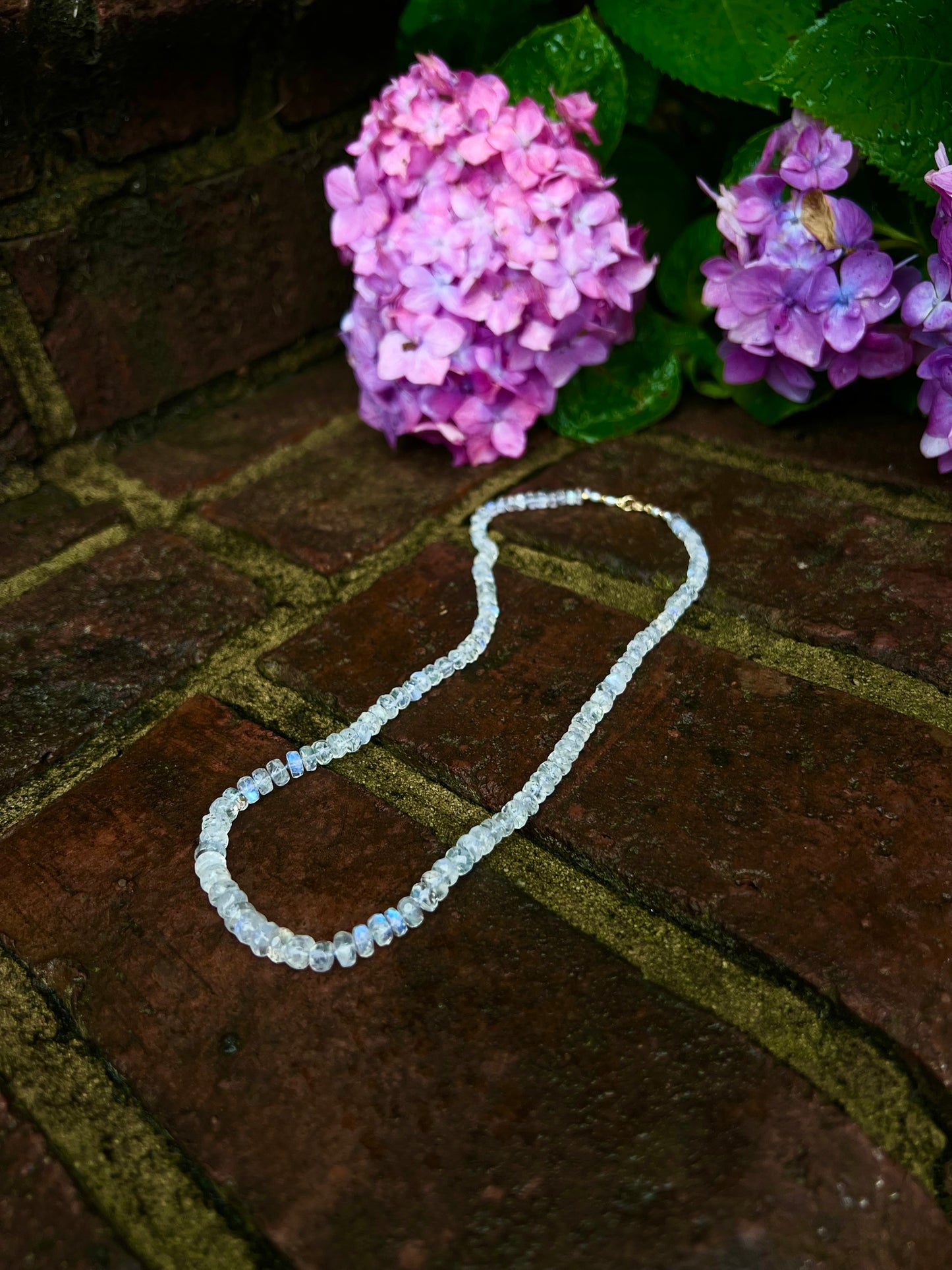 Moonstone Bead Necklace
