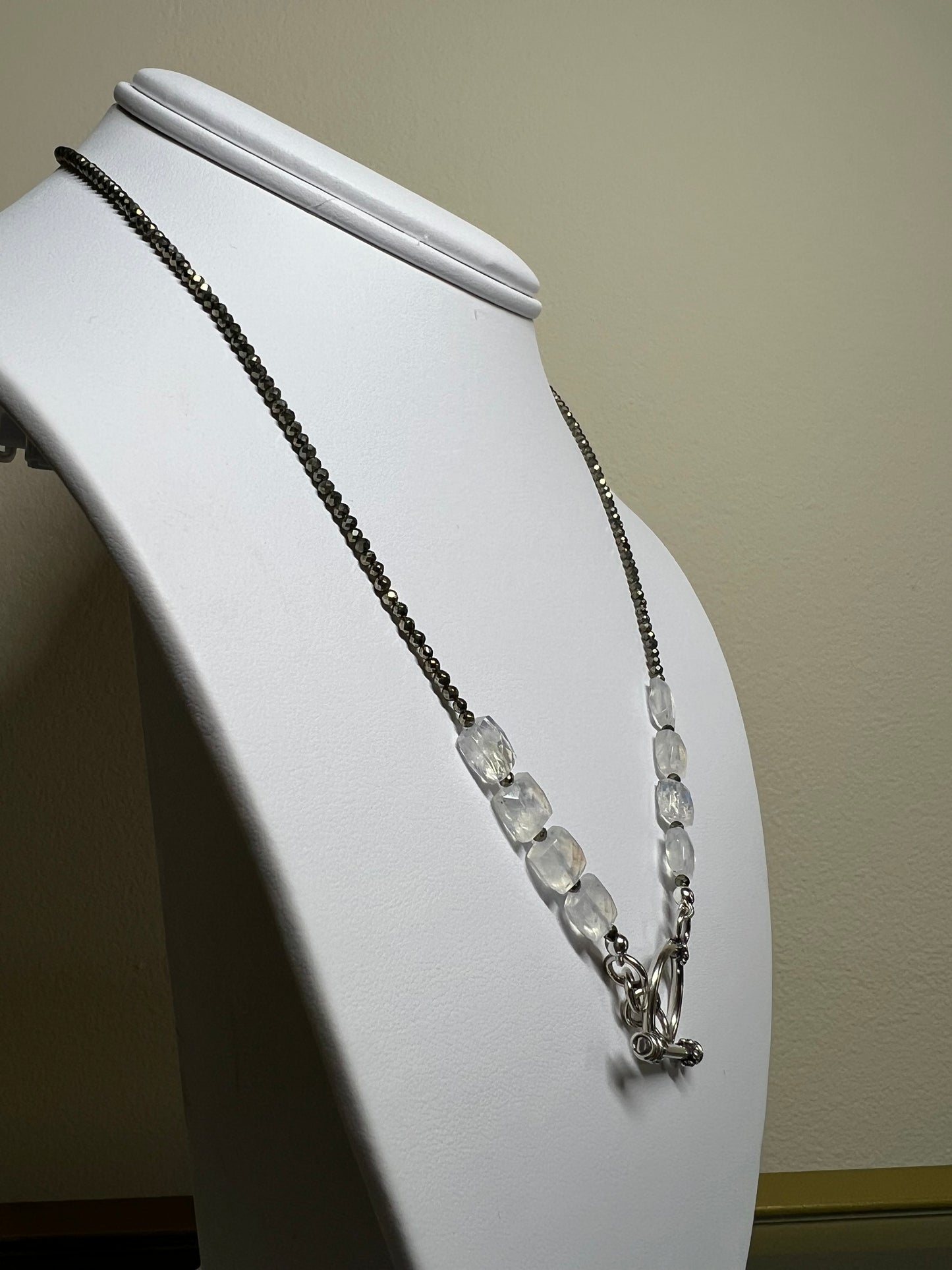 Pyrite & Moonstone Toggle Necklace
