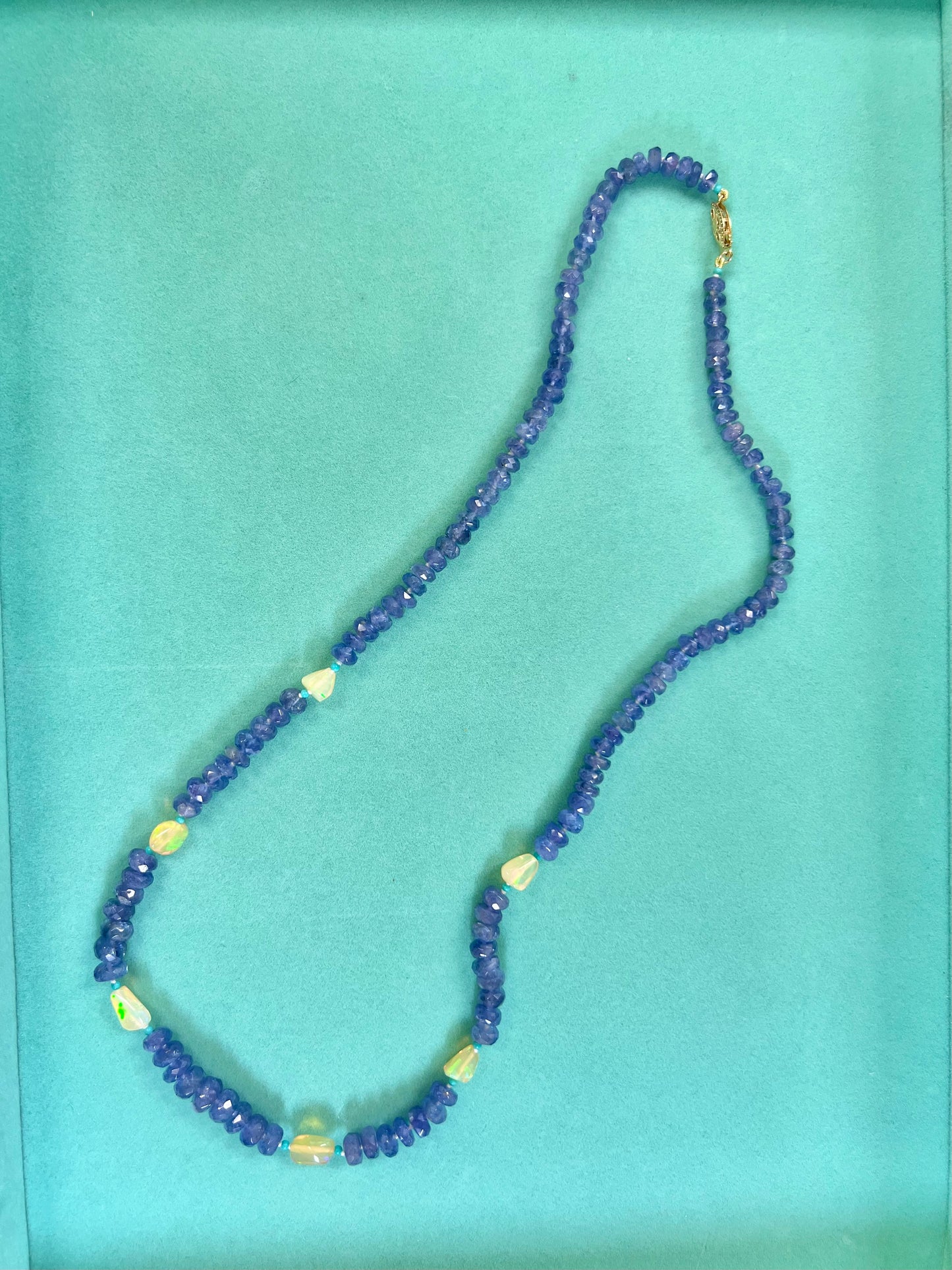 Tanzanite & Opal Bead Necklace