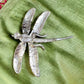 Vintage Crystal Dragonfly Brooch