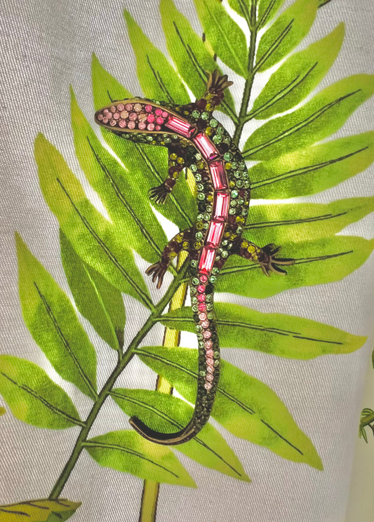 Vintage Jay Strongwater Lizard Brooch