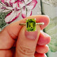 Lime Green Tourmaline Ring