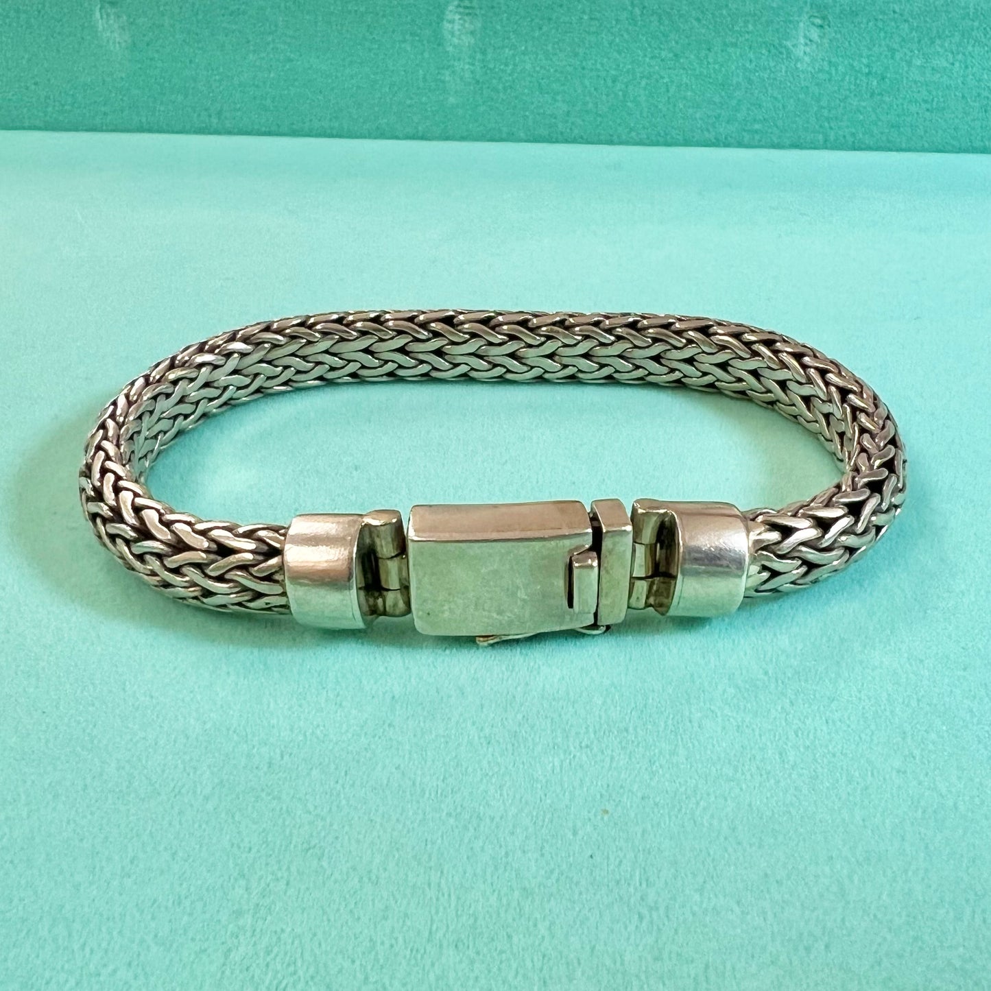 Heavy Weave Silver Bracelet