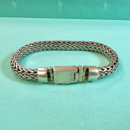 Heavy Weave Silver Bracelet
