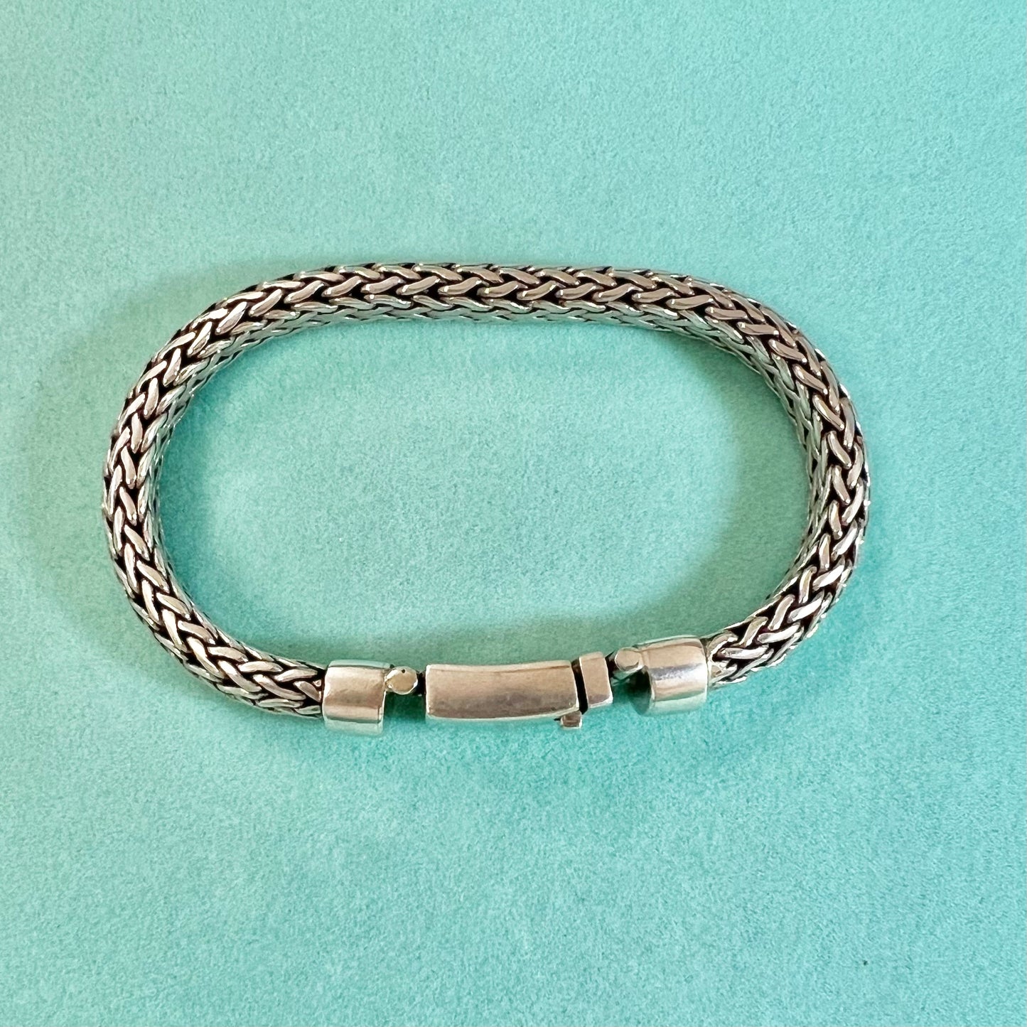 Heavy Weave Silver Bracelet