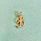 14kt "B" Initial Charm