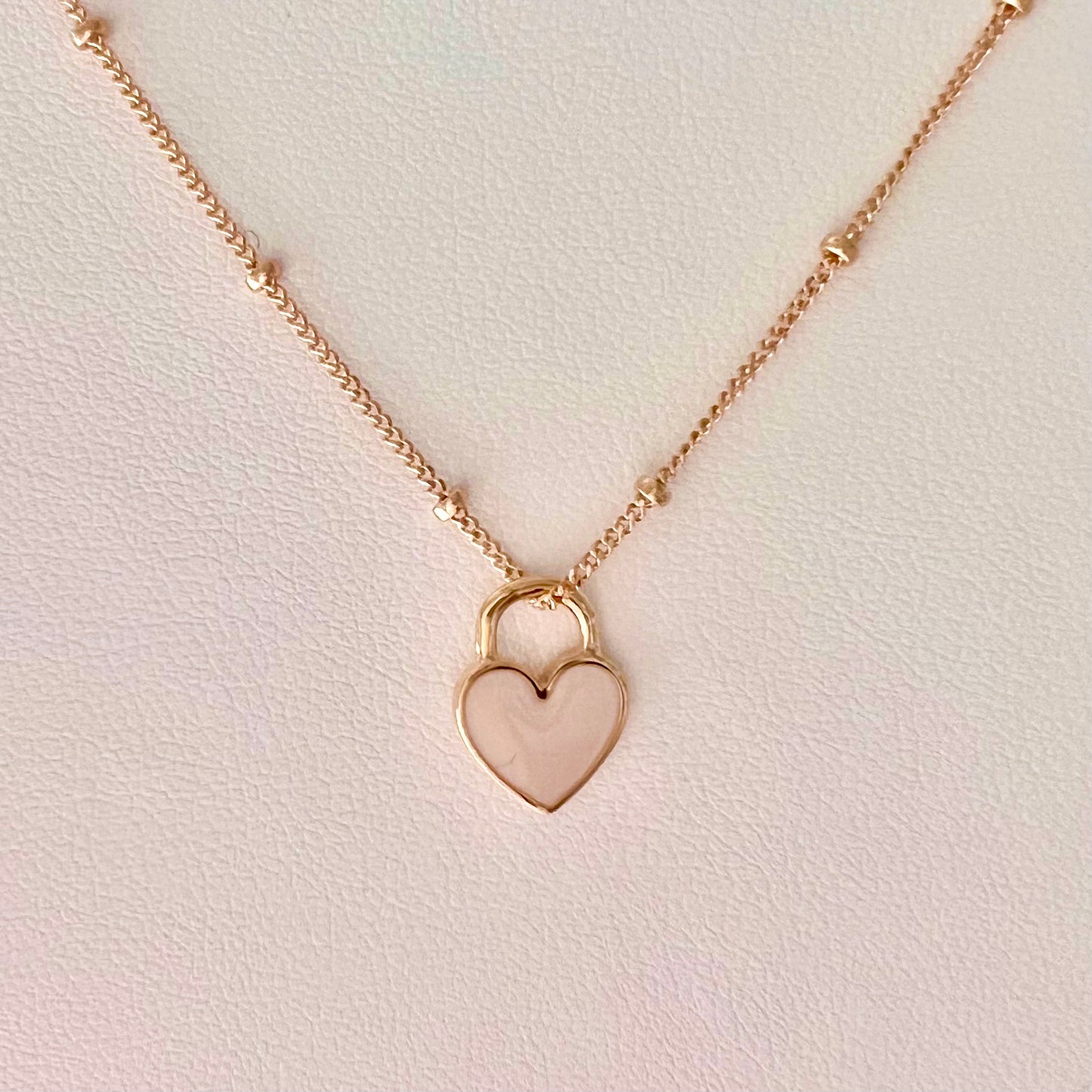 Pink Enamel Heart Pendant Charm