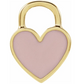 Pink Enamel Heart Pendant Charm
