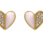 Pink Enamel & Diamond Studs
