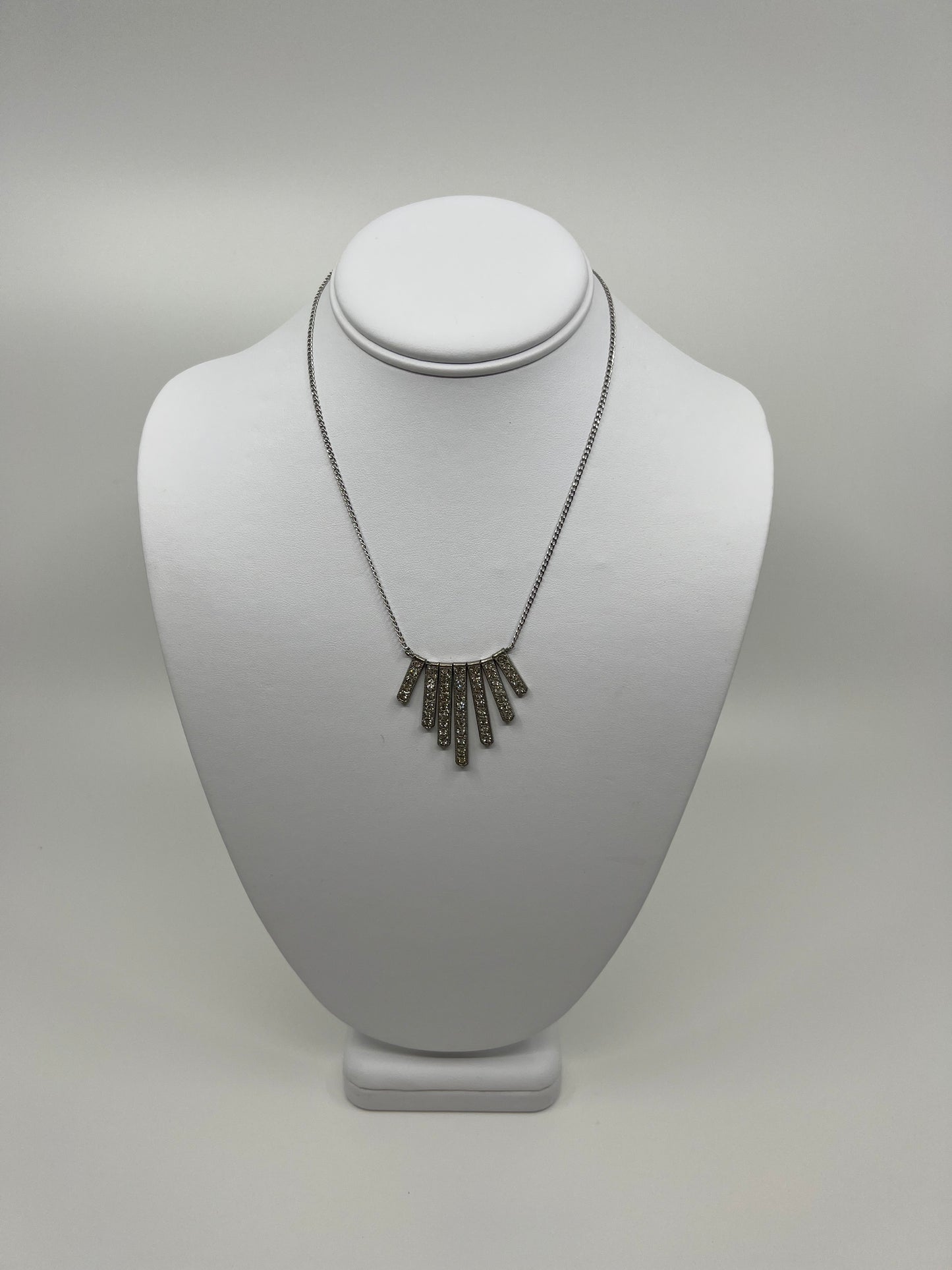 Rhinestone Fringe Necklace