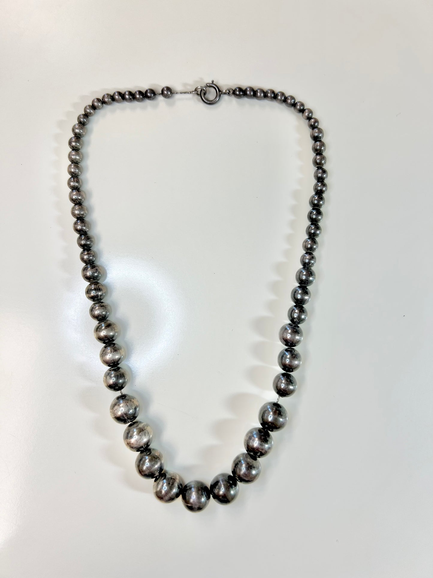 Vintage Silver Bead Necklace