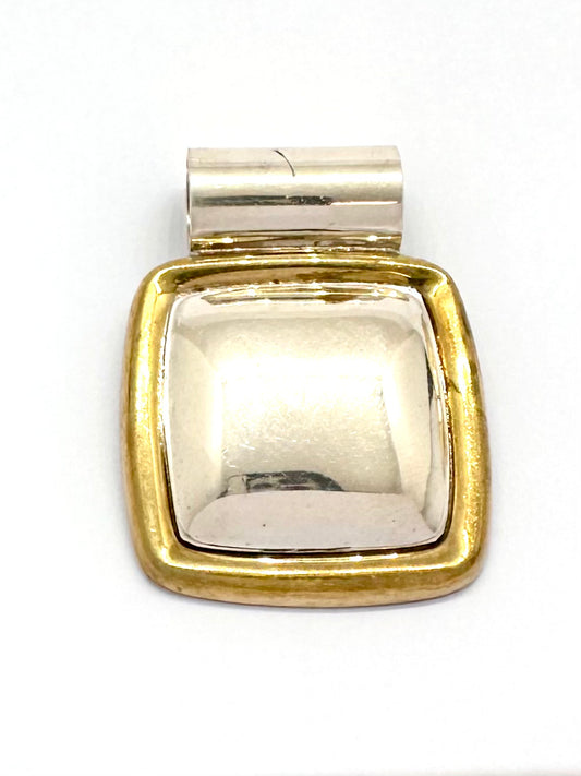 Sterling Silver Cushion Slide Pendant