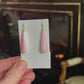 Pink & White Conch Shell Drop Earrings