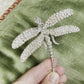 Vintage Crystal Dragonfly Brooch