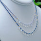 Blue Moonstone Drops on Tanzanite Chain