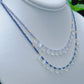 Blue Moonstone Drops on Sapphire Chain