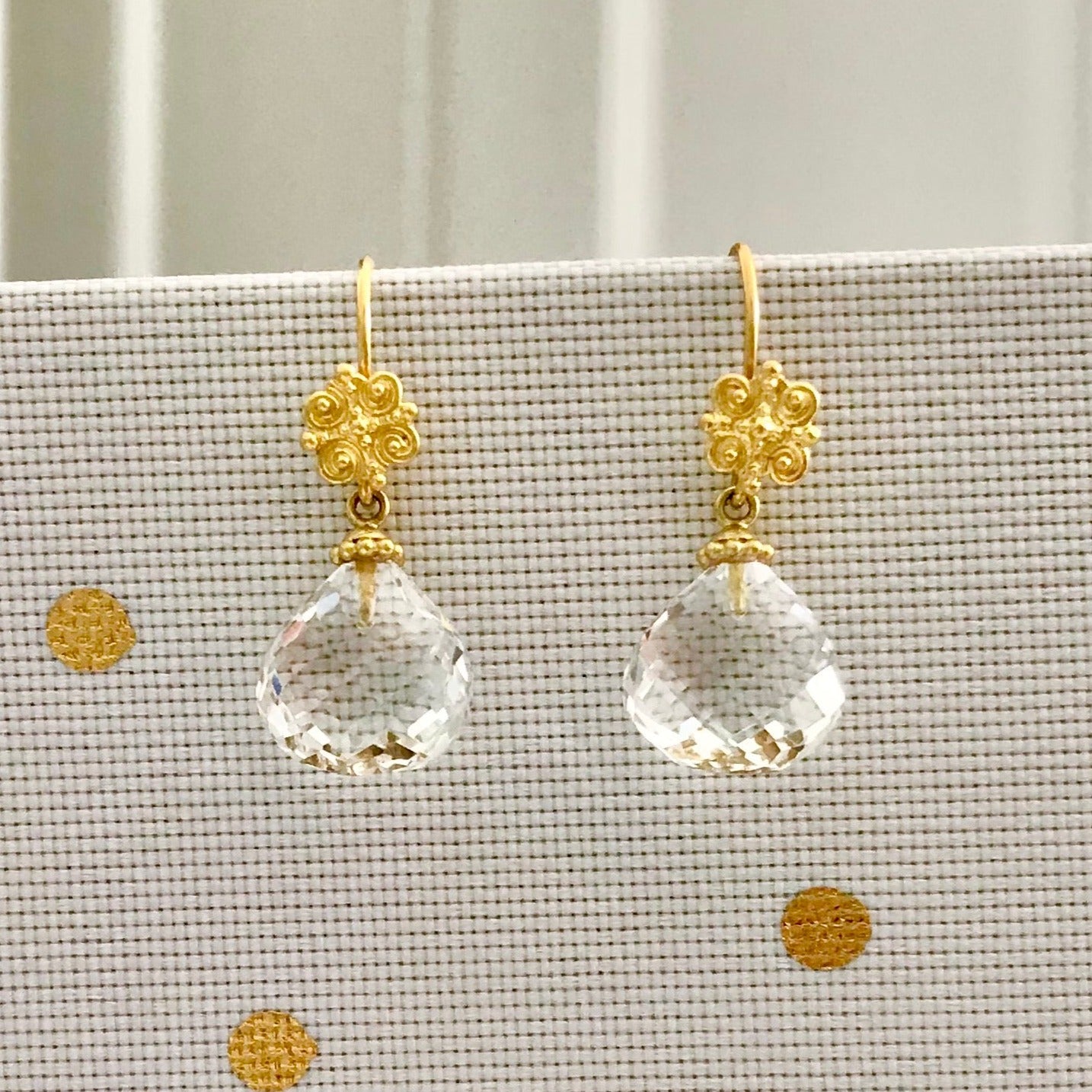 Rock Crystal Drop Earrings