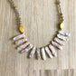Labradorite & Pink Pearl Fringe Necklace