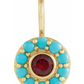 Mozambique Garnet & Turquoise Pendant