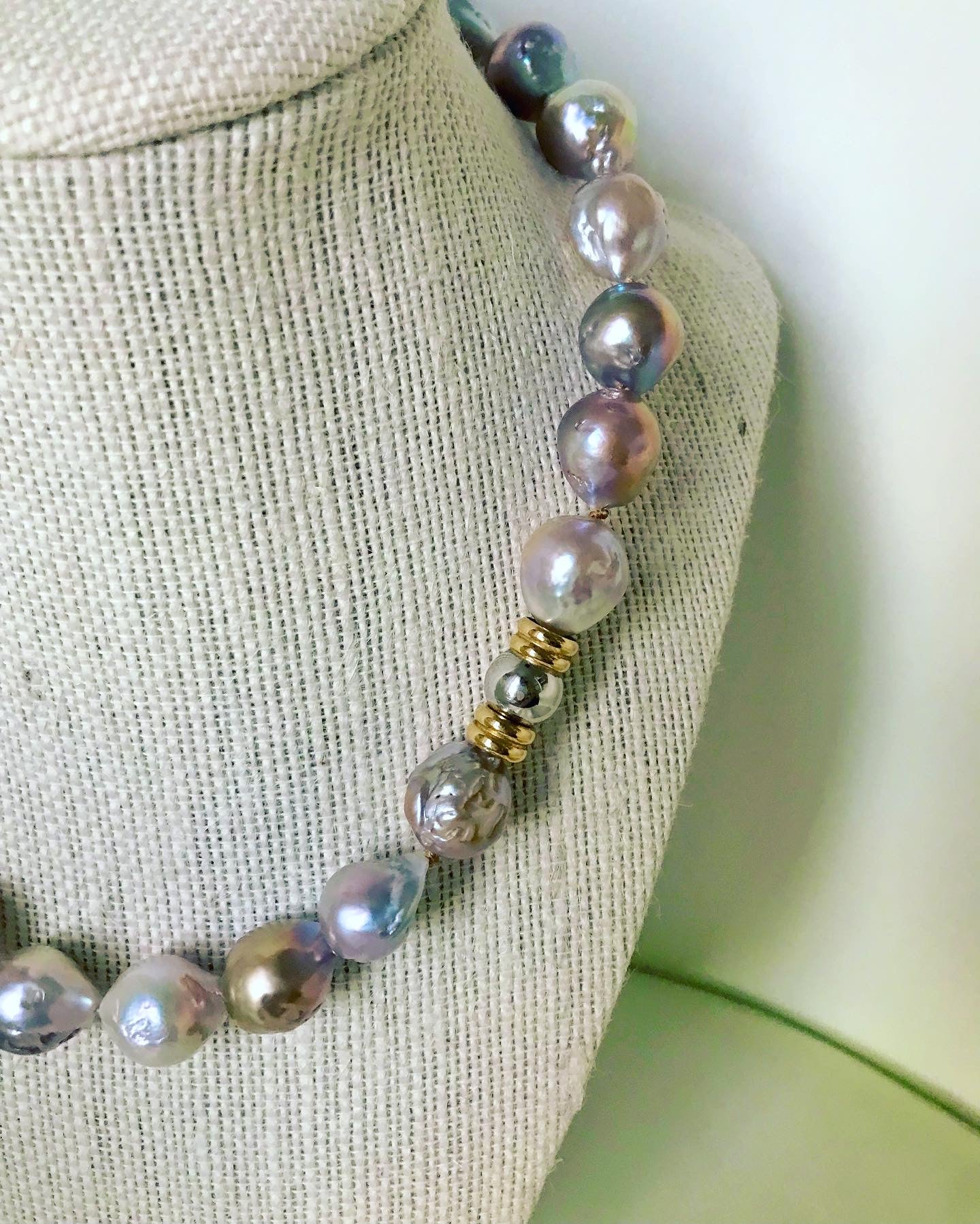 Lavender Pearl Necklace