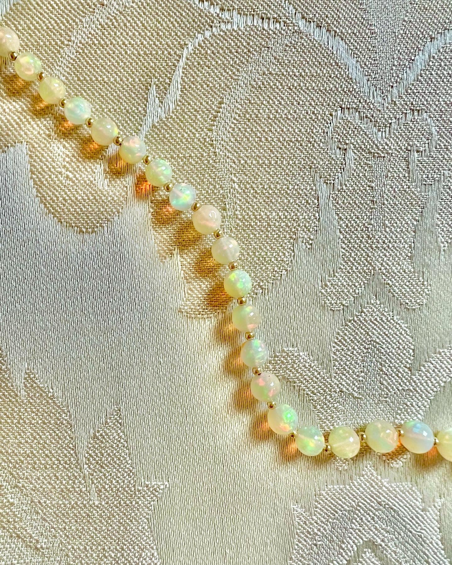 Opal Bead Necklace
