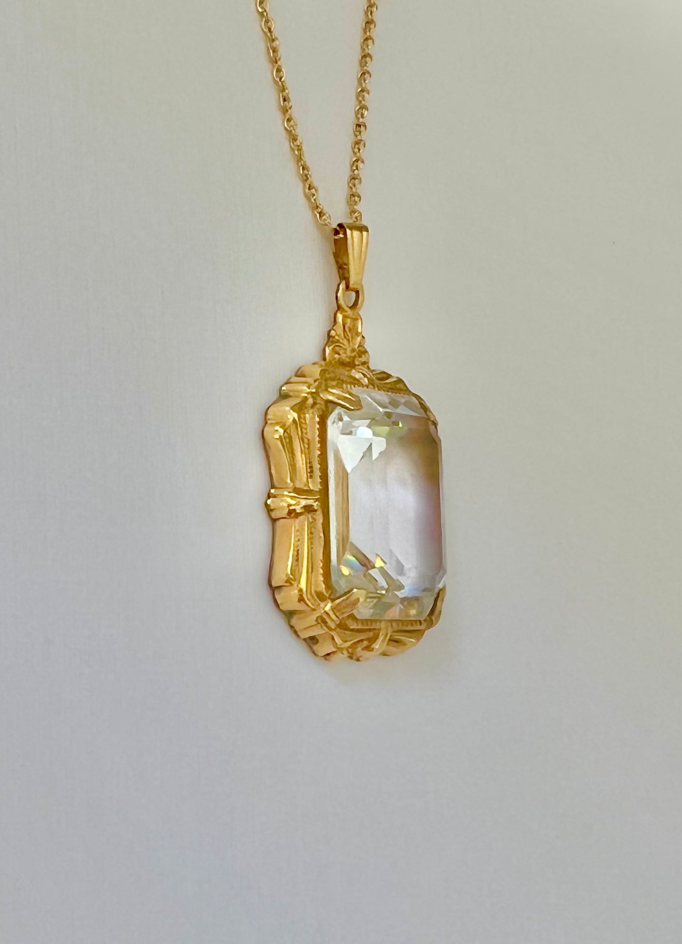 Antique Cut Crystal Necklace