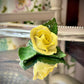 Herend Rose on Leaf Place Card Holder