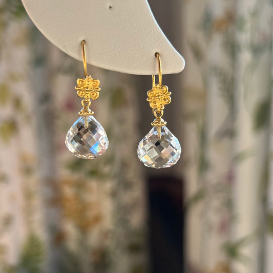 Rock Crystal Drop Earrings