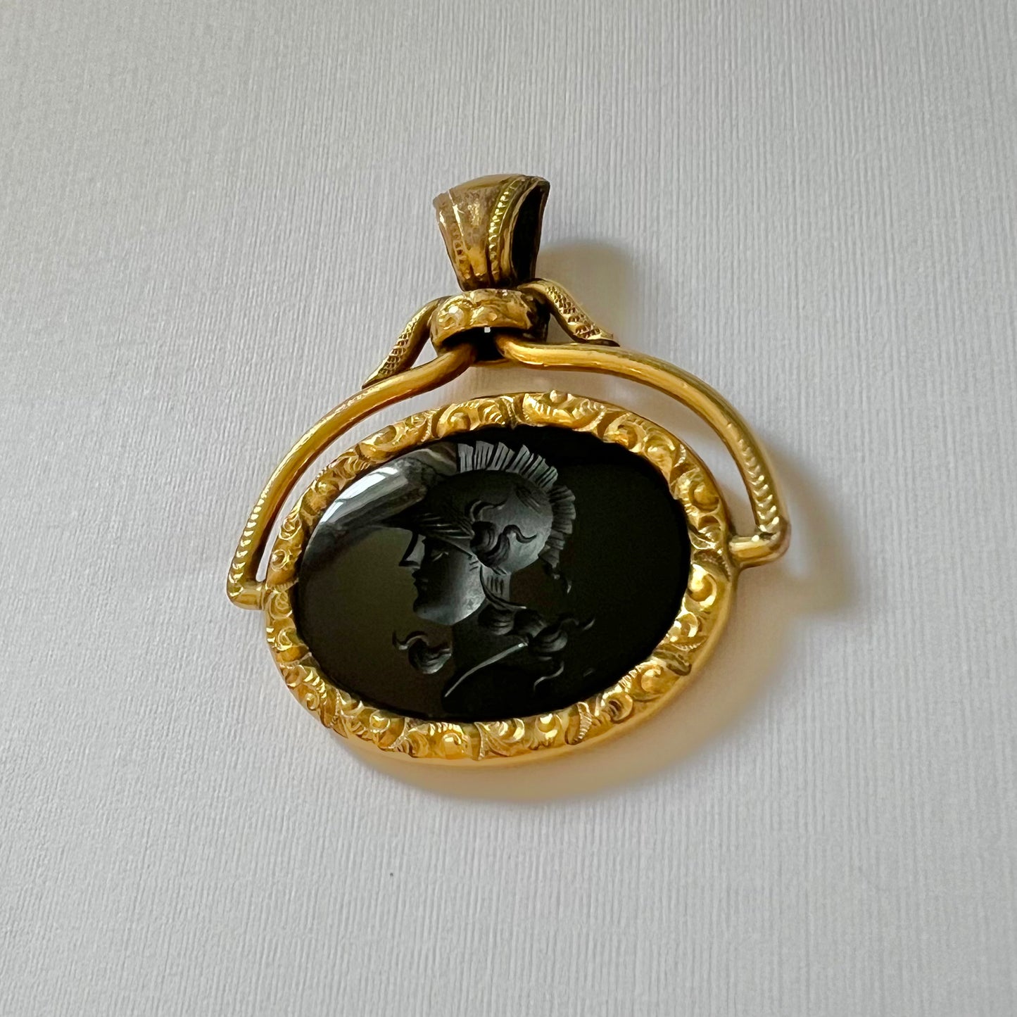 Victorian Onyx Fob Pendant
