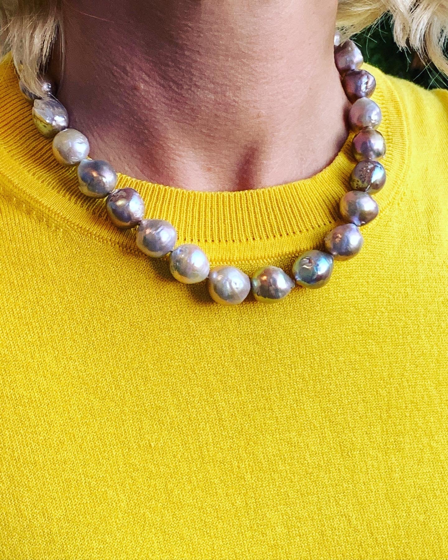 Lavender Pearl Necklace
