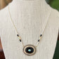 Onyx, Opal, and Pearl Necklace