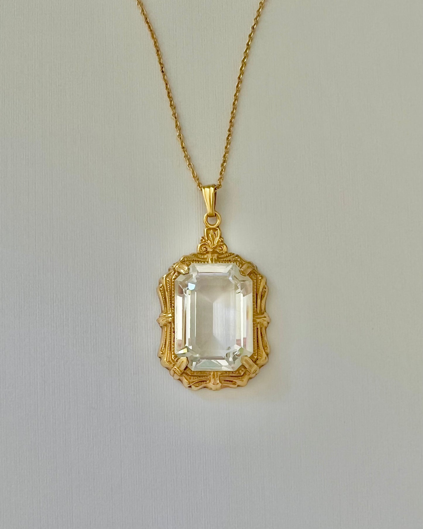 Antique Cut Crystal Necklace