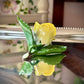 Herend Rose on Leaf Place Card Holder